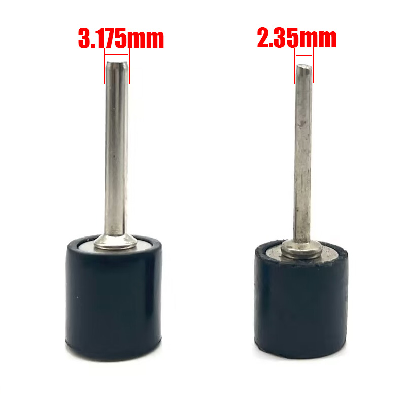 Conjunto de 6 tambores de borracha para lixar, polir e lixar acessórios, para dremel, 1, 8, 1, 4 polegadas
