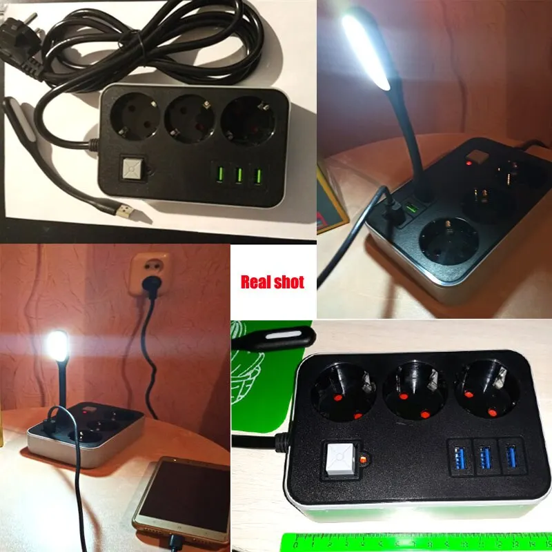 ปลั๊กอะแดปเตอร์สำหรับเดินทางแบบ USB 2หัวกลมปลั๊กไฟ EU ขนาด2ม. 3ม. 5ม. สายต่อขยายยาว5ม. ใช้ในครัวเรือนที่ชาร์จอเนกประสงค์