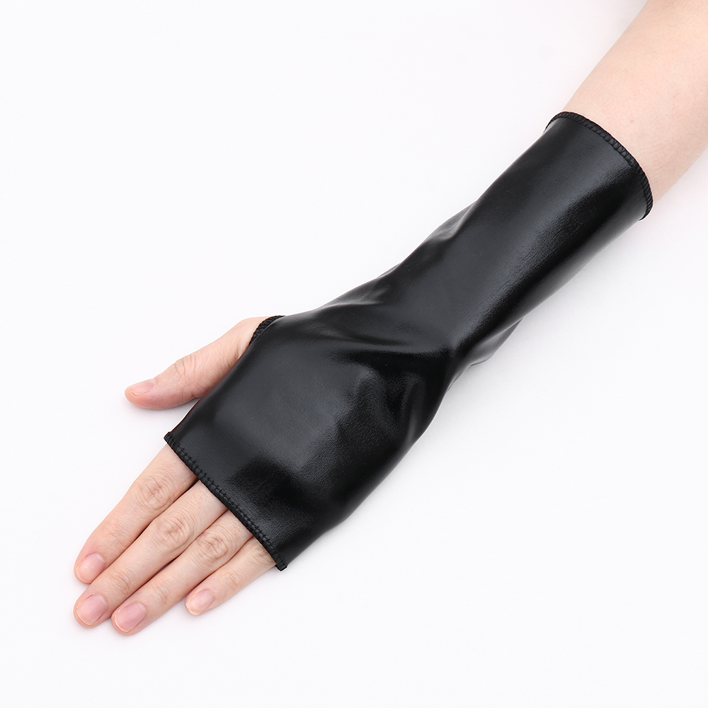 Guantes finos de cuero sintético para mujer, manopla de medio dedo, transpirables, estilo Punk, Hip Hop, Pole Dance, conducción, club nocturno, espectáculo, A74