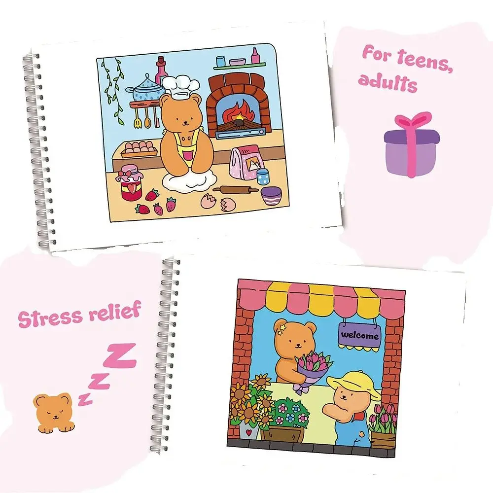 Malbuch für Kinder – 48 Seiten, Cartoon-Doodle-Kunst-Aktivitätsbuch, kreatives Zeichnen und Malen