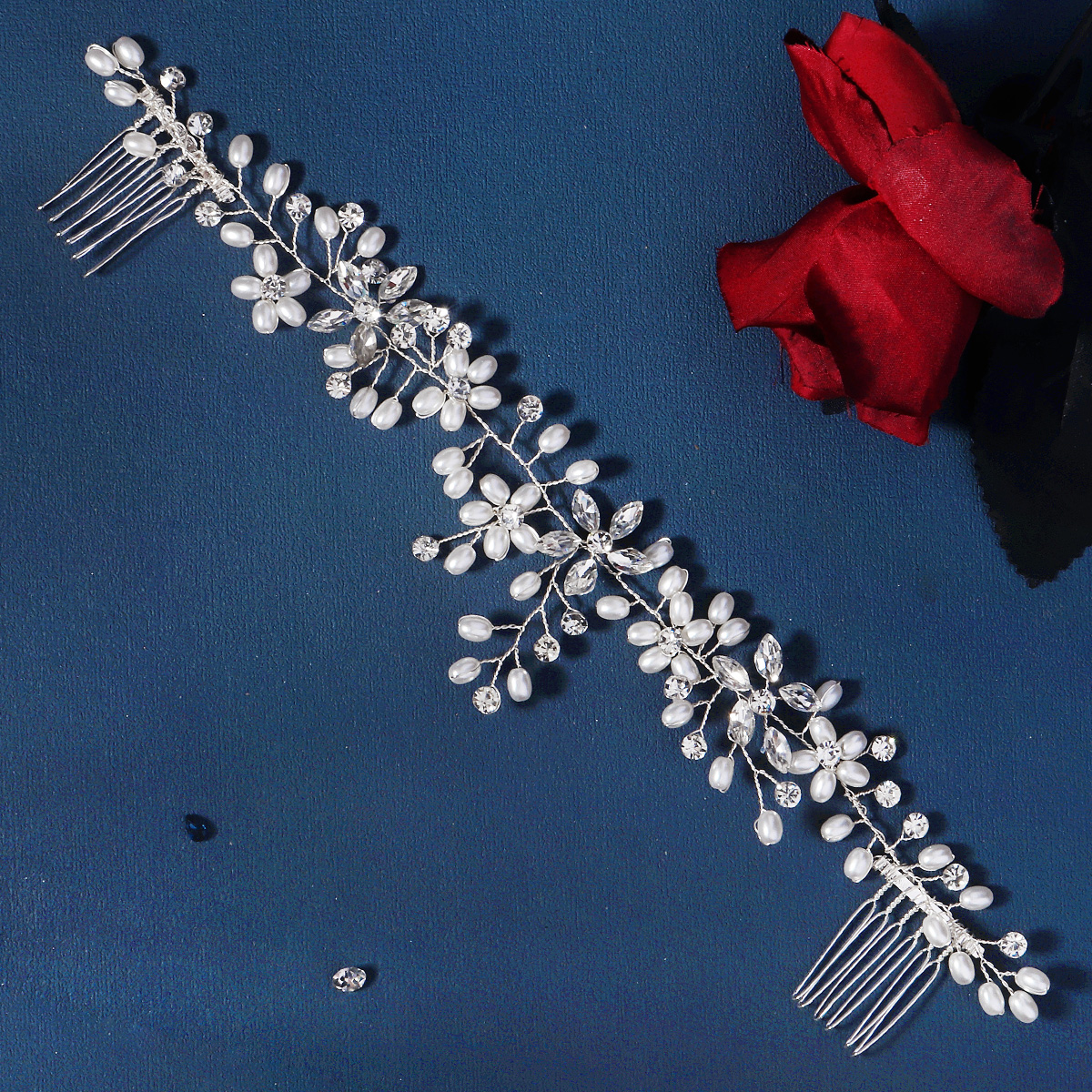 1 STKS Parels & Steentjes Mode Haar Sieraden Bloemen Bruids Bruiloft Haarbanden Party Haaraccessoires Voor Vrouwen