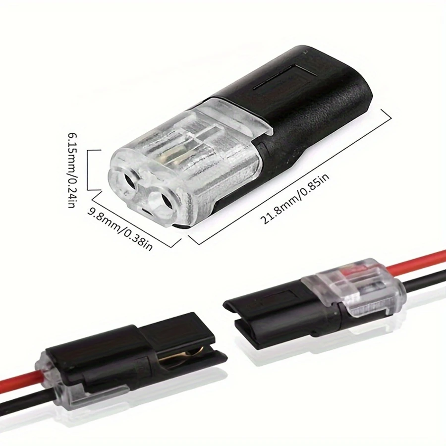 10-50 ชิ้น 2 ขาปลั๊กขั้วต่อไฟฟ้ากันน้ํารถสายไฟยานยนต์ไฟฟ้า Connector Strip Terminal การเชื่อมต่อ
