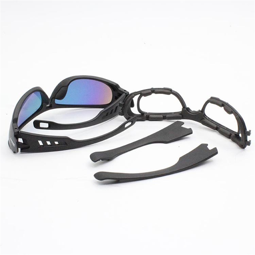 Daisy C6 Polarisierte Brille CS Army Taktische Motorrad Jagd Schießen Airsoft Kugelsichere Militär-C5-Brille mit 4-Linsen-Kit