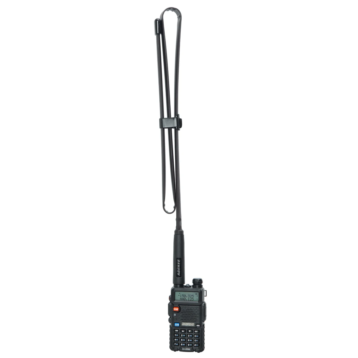 ABBREE CS 전술 안테나 SMA-여성 듀얼 밴드 VHF UHF 144/430Mhz 접이식 Baofeng UV-13 프로 UV-5R UV-82 888S