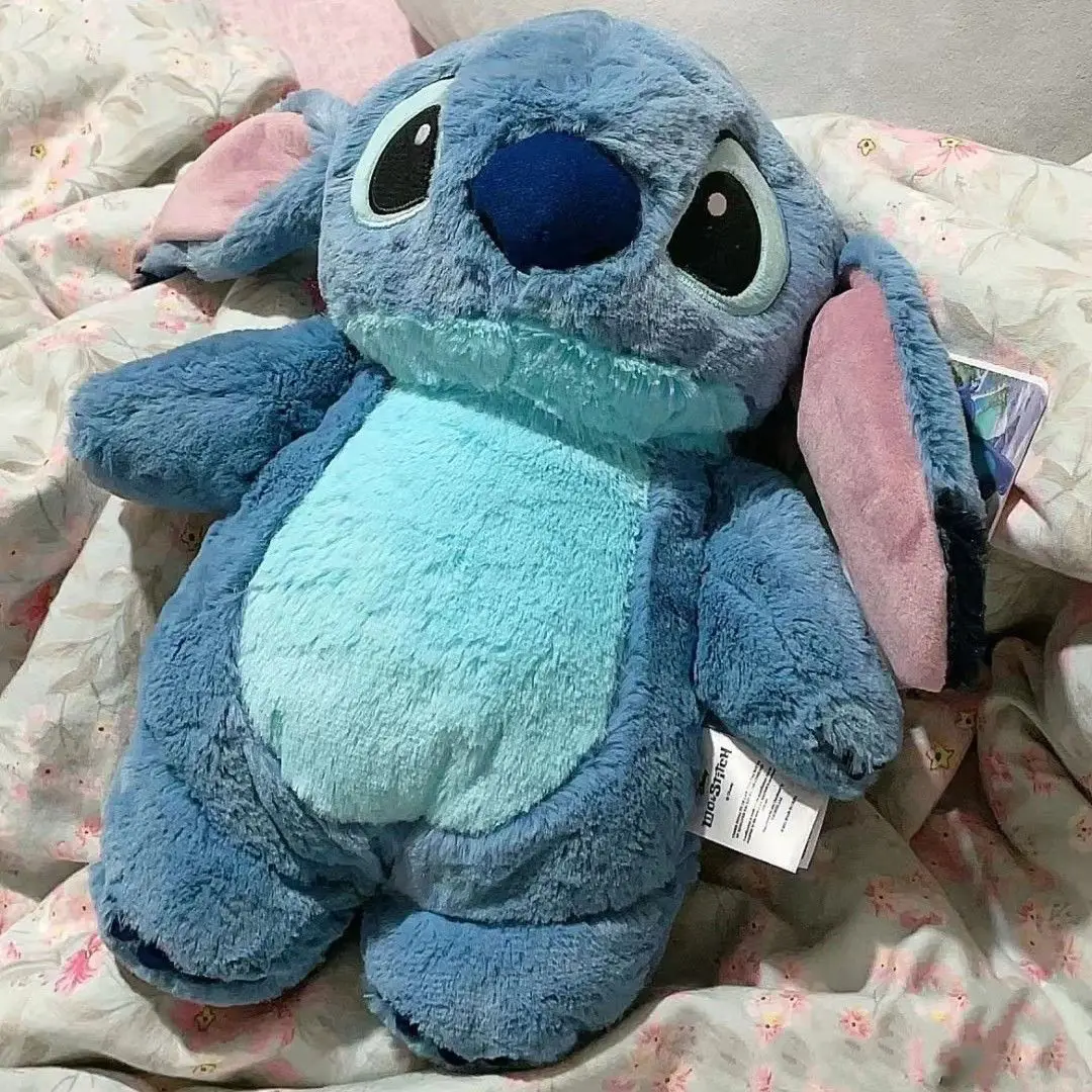 Clearance_MINISO 디즈니 스티치 애니메이션 겨울 초대형 플러시 뜨거운 물병 홈 물 채우는 손 따뜻하게 휴일 선물 G