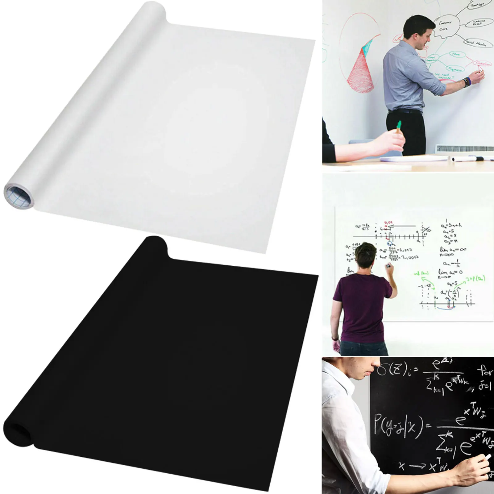 Lavagna riutilizzabile in carta, adesivi resistenti e sicuri, per insegnare, disegnare, dipingere, materiale scolastico