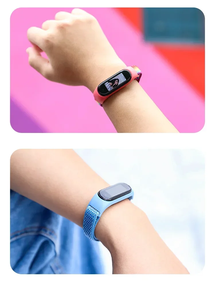 Bracciale per Mi Band 6 7 cinturino in nylon sportivo cinturino per orologio Pulseira Correa Mi band 4 cinturino per xiaomi Mi band 5 4 3 braccialetto