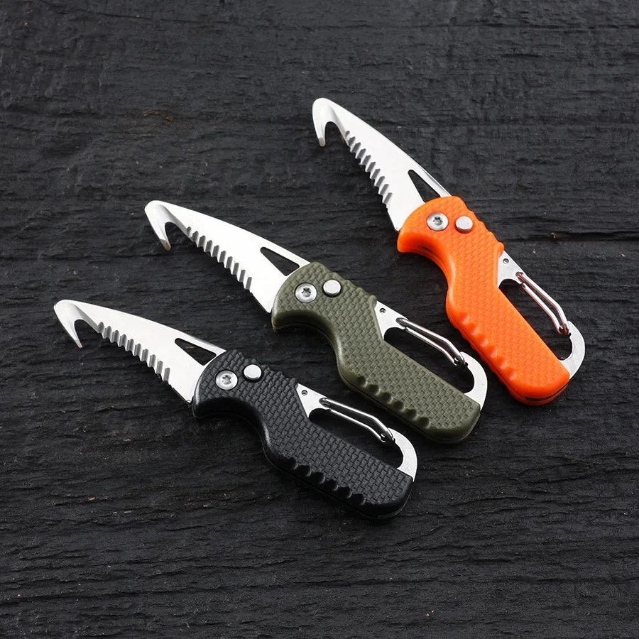 Cắm Trại Di Động Gấp Gọn Đa Năng Răng Cưa Móc Dao Thép Không Móc Khóa Sinh Tồn Dụng Cụ Mài Dao Kéo Dụng Cụ Mở Nắp Hộp