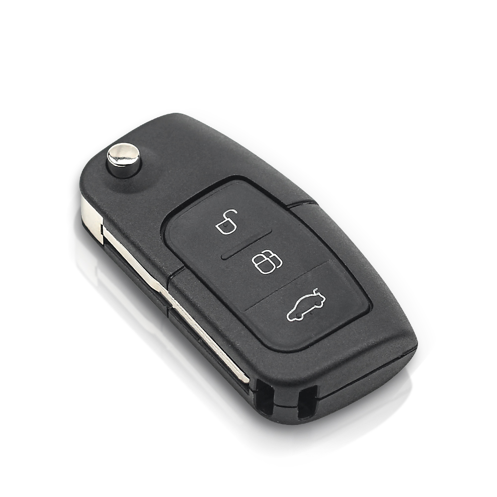 KEYYOU Cho Xe Ford Focus Fiesta 2013 Fob Ốp Lưng HU101 F021 Lưỡi Dao 433MHz 4D63 40bit 80bit 3 Nút Lật Gấp Gọn Ô Tô Điều Khiển Từ Xa Chìa Khóa