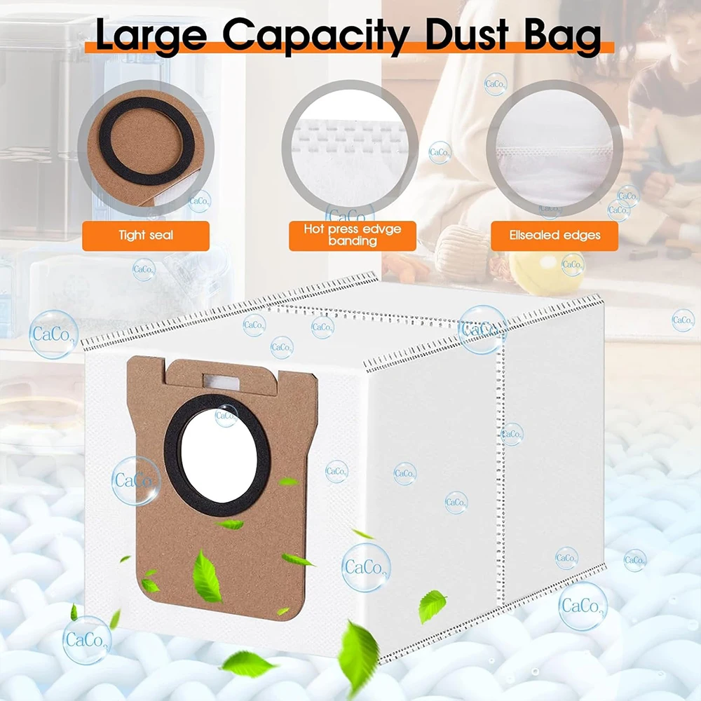 อะไหล่สำหรับหุ่นยนต์ดูดฝุ่น Xiaomi Robot Vacuum X20+ X10+ X20 Plus X10 Plus ประกอบด้วยแปรงหลัก แปรงข้าง ไส้กรอง Hepa ผ้าม็อบ ถุงเก็บฝุ่น