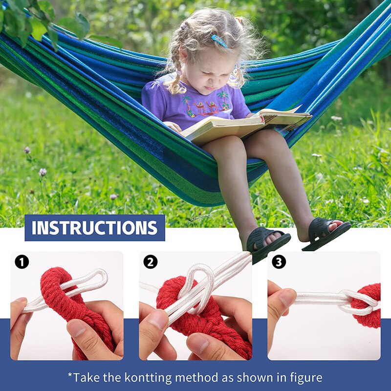 WESTTUNE-hamaca de lona para exteriores, columpio para acampar con cuerdas de árbol, capacidad de carga de hasta 200kg, perfecto para jardín, Patio y Patio trasero