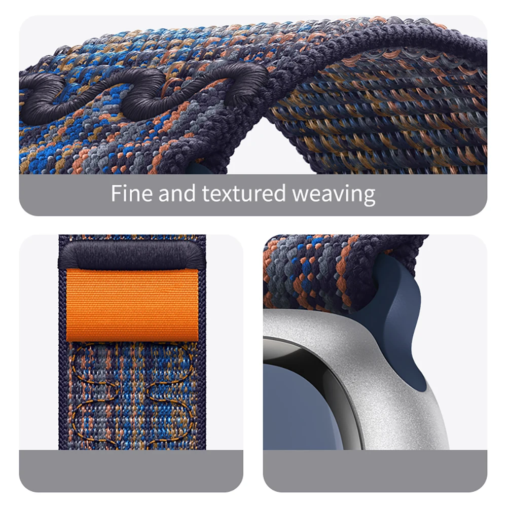 ไนลอนกีฬาสําหรับ Apple Watch Band 49 มม.45 มม.44 มม.42 มม.41 40 มม.38 มม.สร้อยข้อมือ Correa สําหรับ IWatch 9 8 7 6 5 4 3 SE Ultra 2