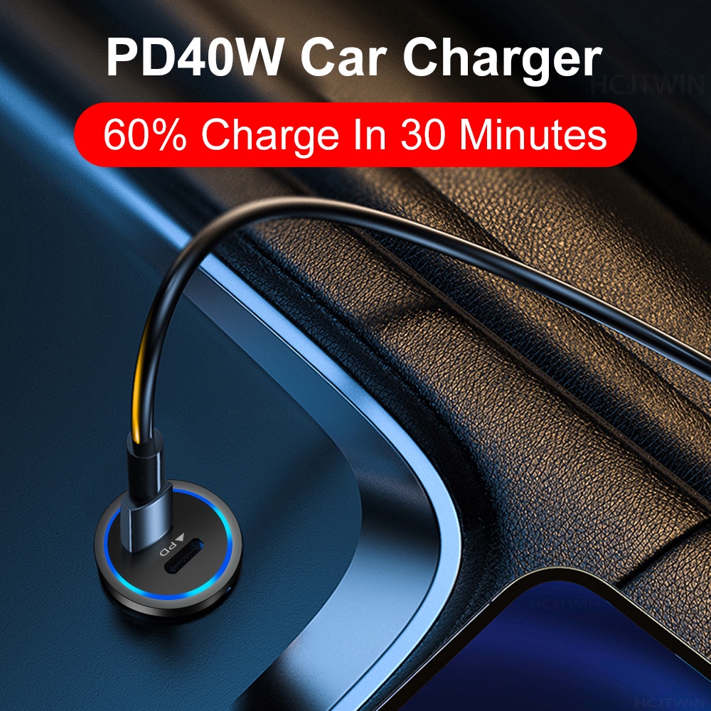 66W USB Autolader Type C Snel Opladen Telefoon Adapter Voor Xiaomi Huawei PD Telefoon Oplader Auto Adapter socket Sigarettenaansteker