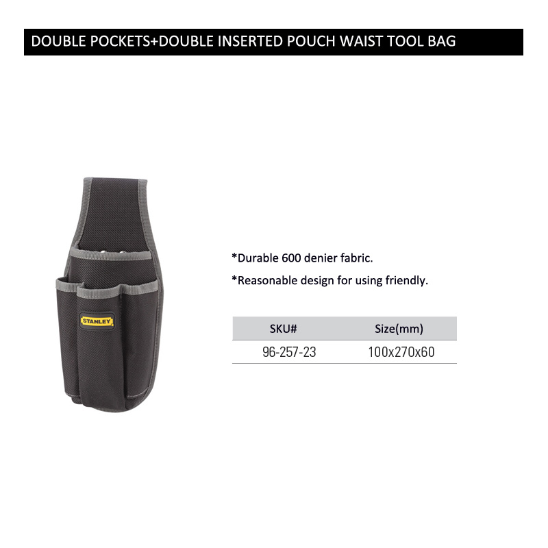 Stanley 1-piece small tool bag hip portable gadget pouch hardware pocket garden work tools bag waist toolbag for electrician bag