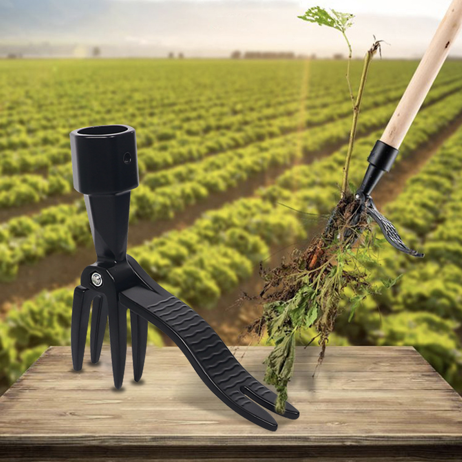Standing Weeding Puller Metal Weed Puller Head Garden Lawn Root Remover Weeder Manual Vertical Weeding Digging Grass Shovel New