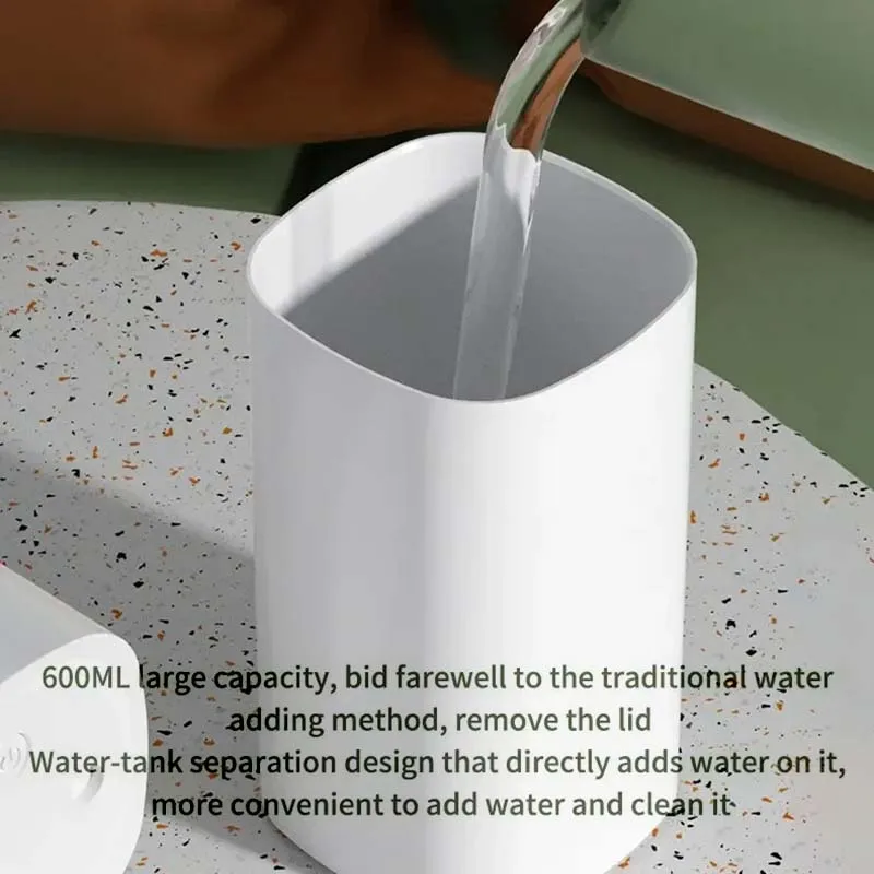 Xiaomi Dual Spray Humidifier Dual-Speed เจ็ดสี NANO Fine Mist ปลั๊ก USB 600ML ความชื้นสําหรับรถยนต์ Home Office Desktop
