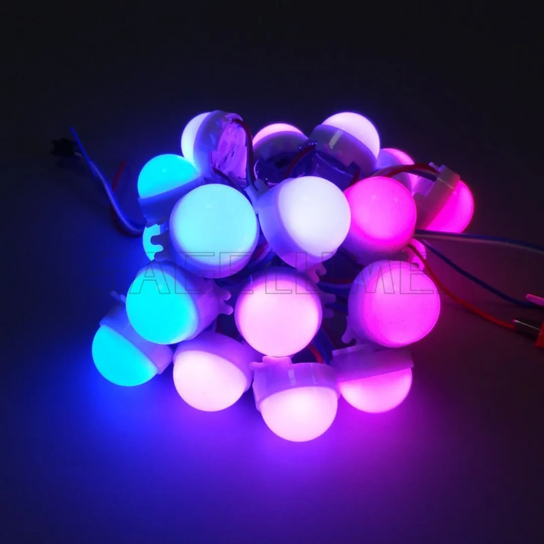 10PCS 20PCS 26mm IP67 WS2811 LED Modul 3Punkt Licht SMD5050 Transparente Shell RGB Chips IP68 für KTV decor Vergnügungspark DC12V