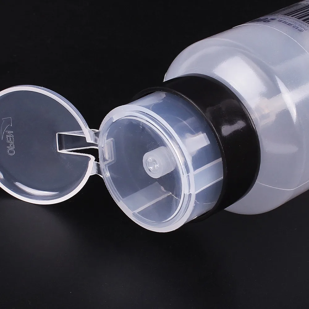 LUXIANZI-botella de Alcohol de plástico a presión, 200ml, con cerradura, limpiador de almacenamiento, pasta de soldadura, prensa fundente para reparación de teléfono, PC y tableta