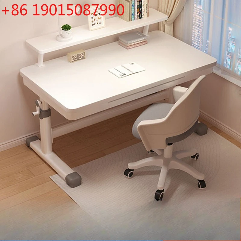 Meja angkat tangan untuk rumah sewa yang dapat disesuaikan dengan rak, produsen meja komputer untuk kantor dan belajar, grosir