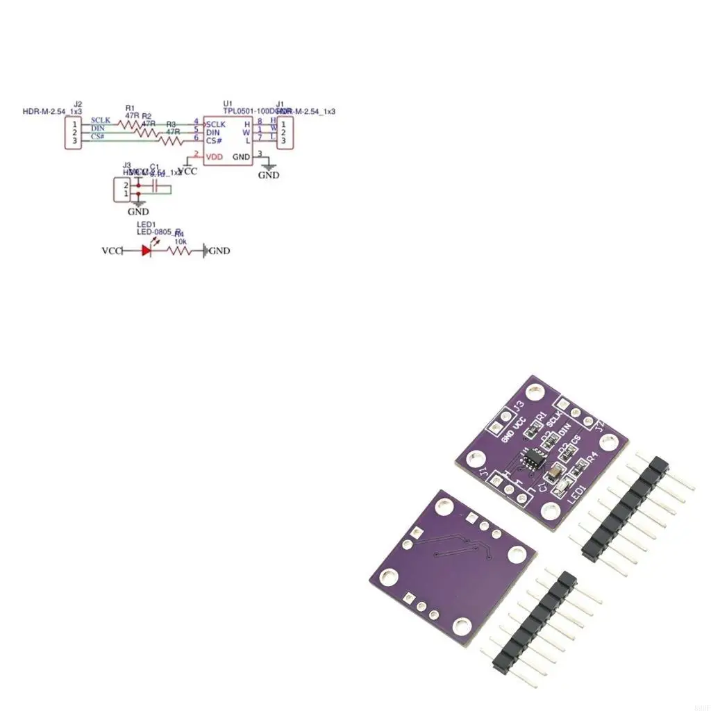 896F TPL0501 Digitales Potentiometermodul 100k niedrige Temperaturkoeffizienten