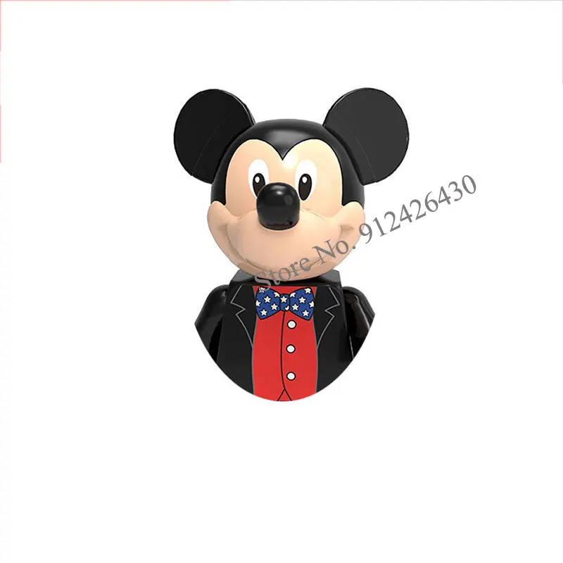 Disney Mini Đồ Chơi Hành Động Nhân Vật Khối Xây Dựng Hoạt Hình Câu Chuyện Đồ Chơi Chuột Mickey Winnie The Pooh Frozen Nữ Thời Trang Vịt Donald Gạch