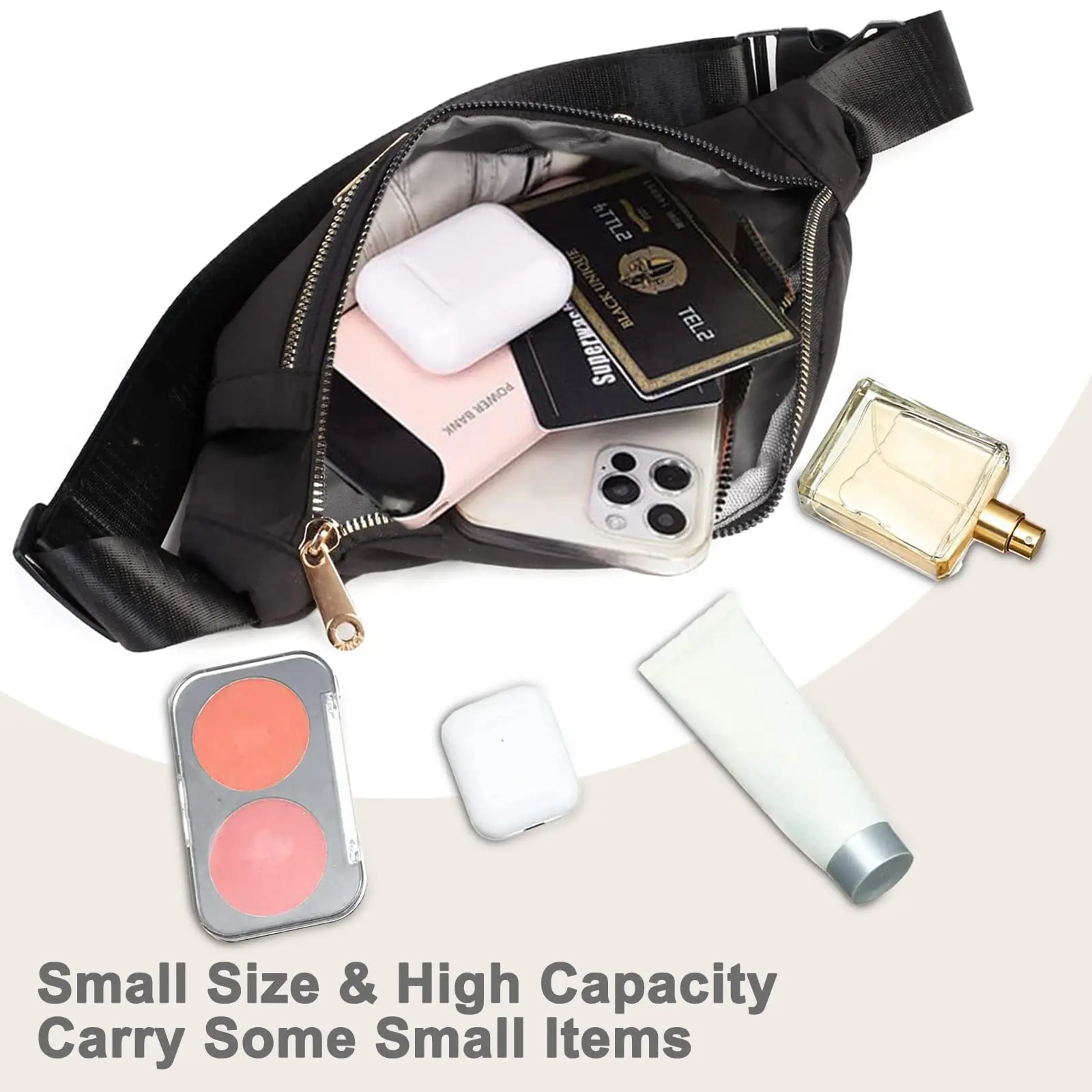 Marsupi per donna Uomo Marsupio alla moda Marsupi leggeri a tracolla Marsupio per corsa, escursionismo, viaggi, allenamento