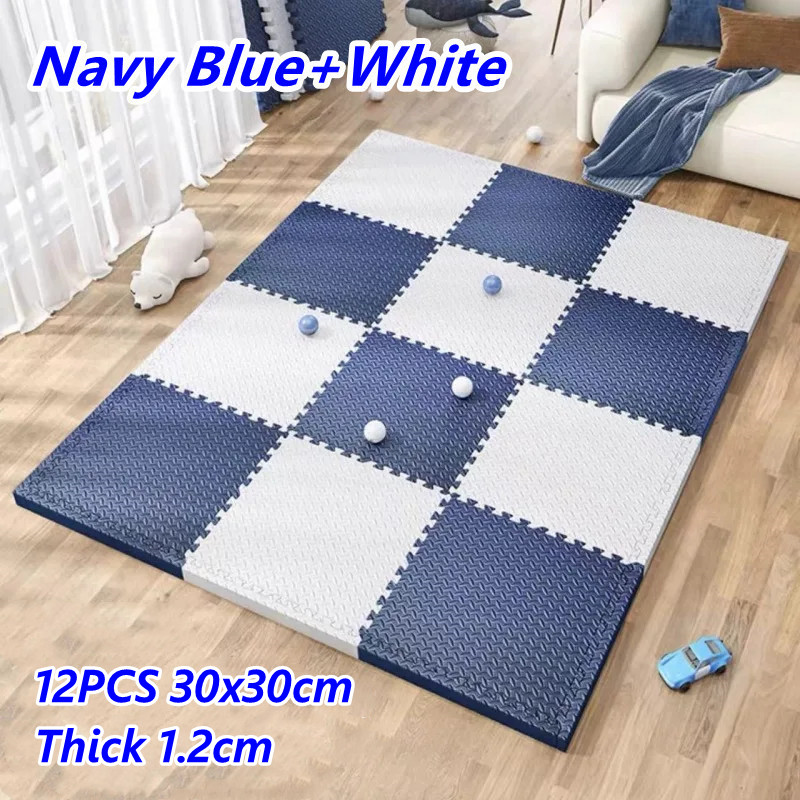 12 個ベビープレイマット厚さ 1.2 センチメートルアクティビティプレイマット畳ベビーマットプレイルームマット床ノイズマットパズルマットクロールマット