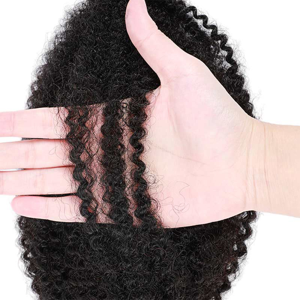 22 pulgadas QVR Kinky Twist Crochet trenzado cabello 100% extensiones de cabello humano elegante rizado cabello humano bultos 1 Uds Afro Kinky V cabello a granel