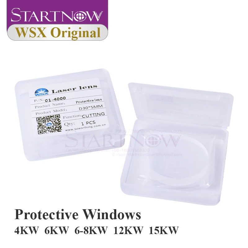 Startnow Ban Đầu Bảo Vệ Ống Kính 20X2Mm 4KW 1064nm Laser Bảo Vệ Windows 30X5 Laser Cho WSX sợi Đầu Cắt KC13/15