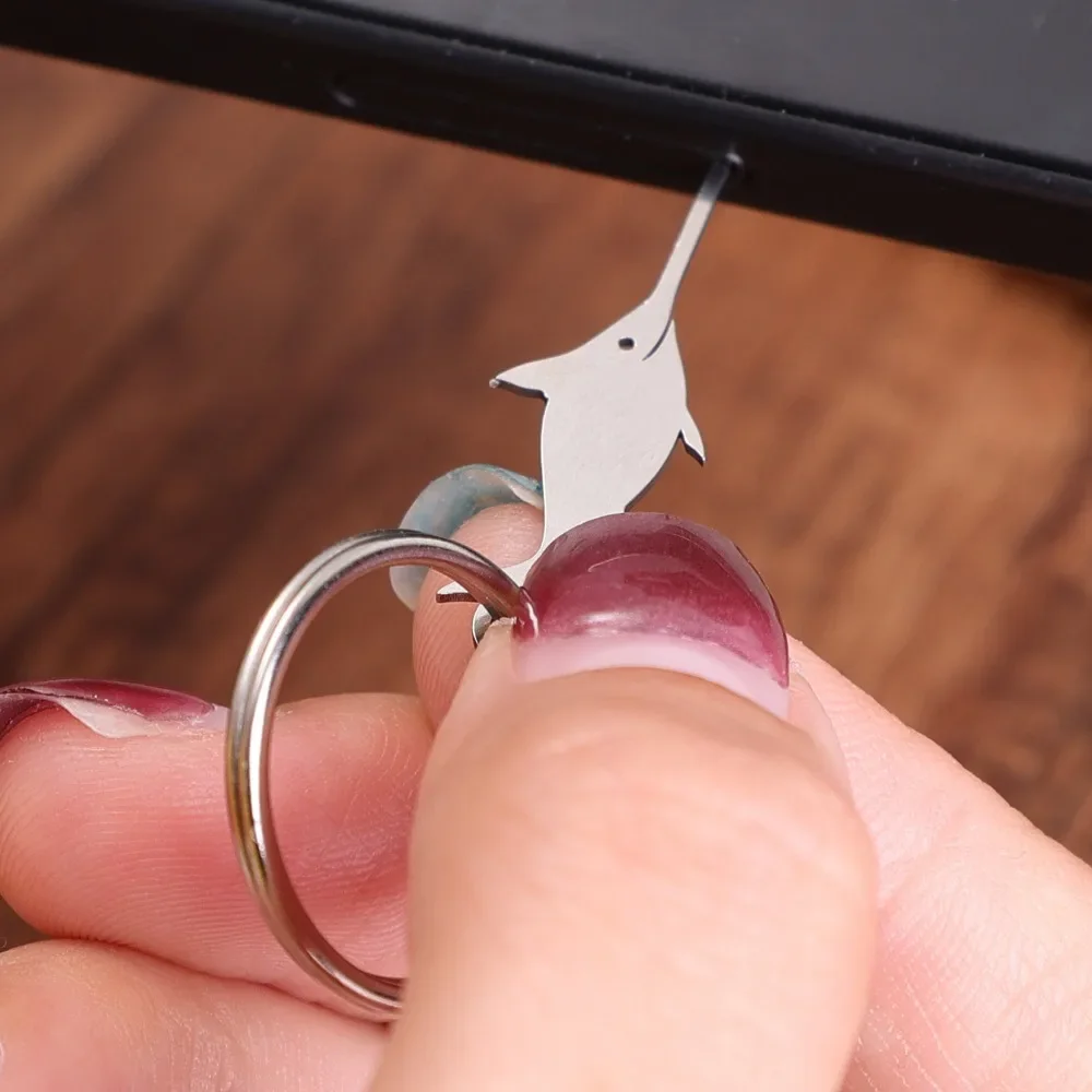 Swordfish Shape Stainless Steel Needle for Smartphone Sim Card Tray Removal Universal Card Ejector Pin for IPhone/Samsung/Huawei