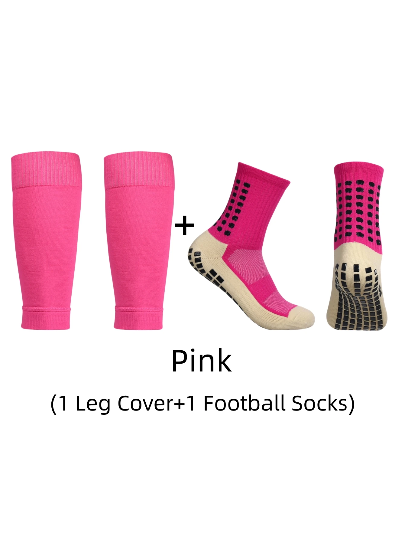 1 Paar klassische Anti-Rutsch-Fußballsocken mit Klebepunkt und Beinschutzsocken