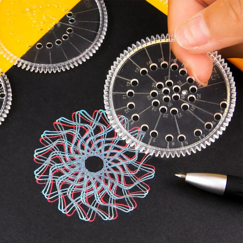 27 Pcs Tin Draw 드로잉 아트 오리지널 Spirograph 디자인 세트 공예 어린이 장난감 만들기