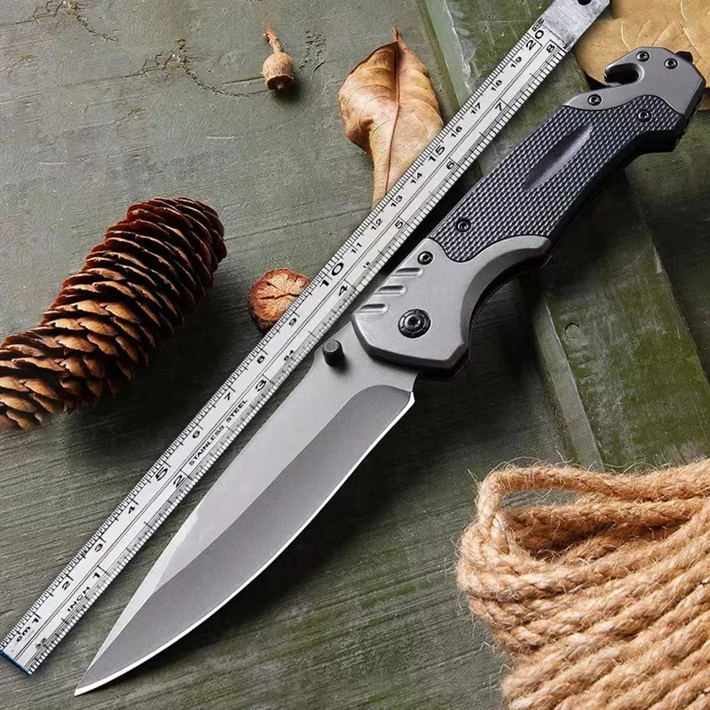 Coltello da sopravvivenza tattico multiuso per esterni Coltello pieghevole da campeggio Coltello da tasca portatile per difesa tascabile in acciaio inossidabile