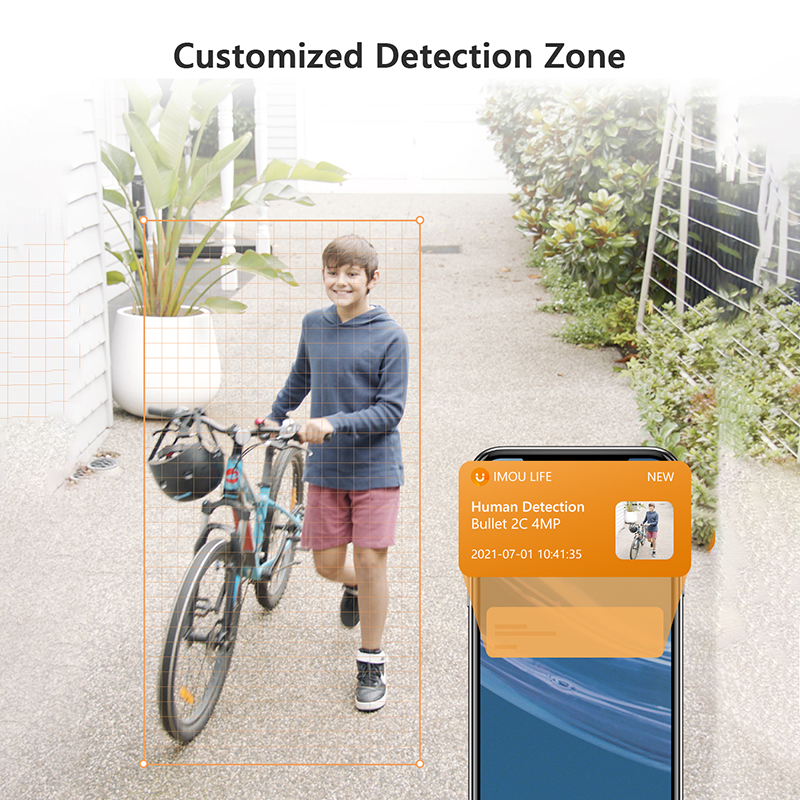 IMOU Wifi Outdoor Camera Bullet 2C 4MP 2MP Surveillance IP Camera Automatic Tracking Weatherproof AI Human Detection
