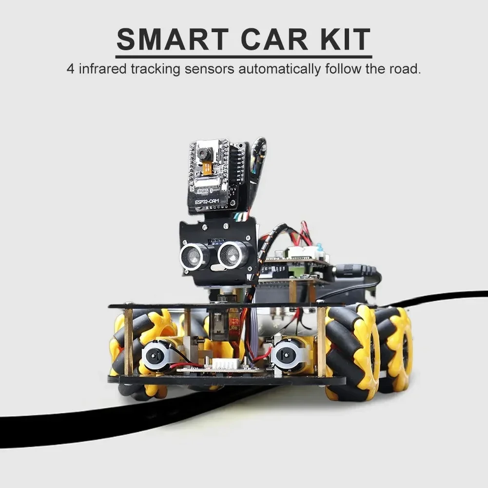 Esp32 cam wifi smart roboter auto starter kit ESP32-CAM programmierung pädagogisches lernen tt motor mecanum rad chassis kit ultras