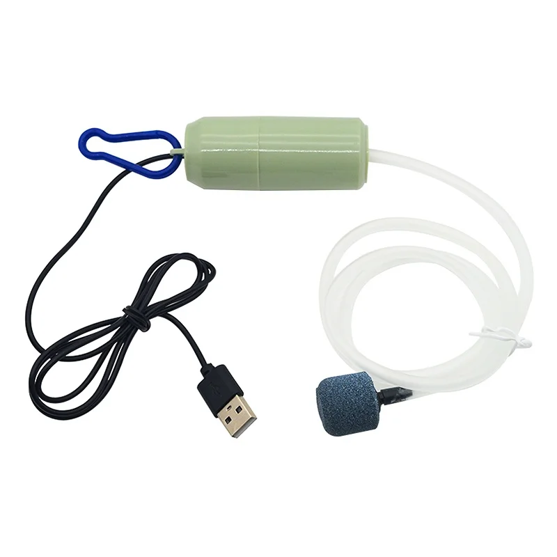 Draagbare USB aquariumluchtpomp, stille luchtcompressor, draagbare mini-oxygenator, oxygenator, aquariumaccessoires, 5V