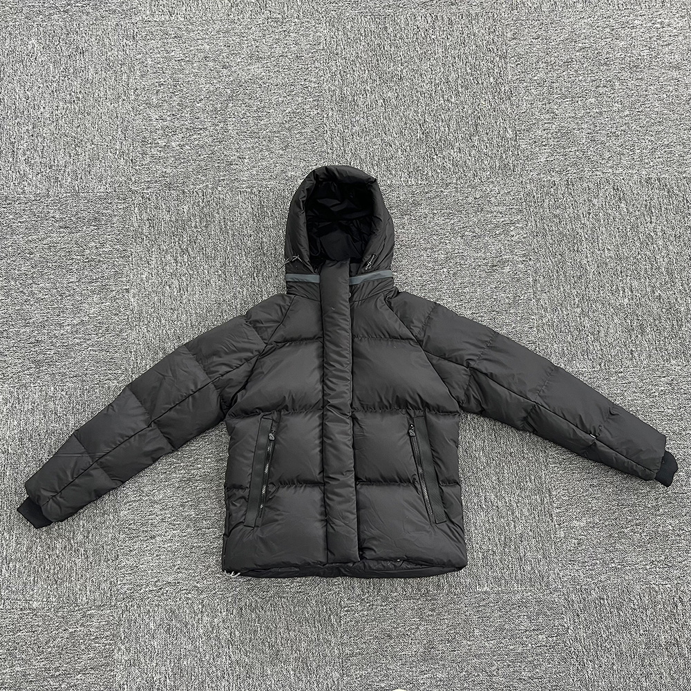 SY-03 Winter Männer Plüsch Dicke Warme Jacke Hoodies Mode Unten Jacke Schwarz Y2k Streetwear Kleidung Herren Mantel Hut Abnehmbare