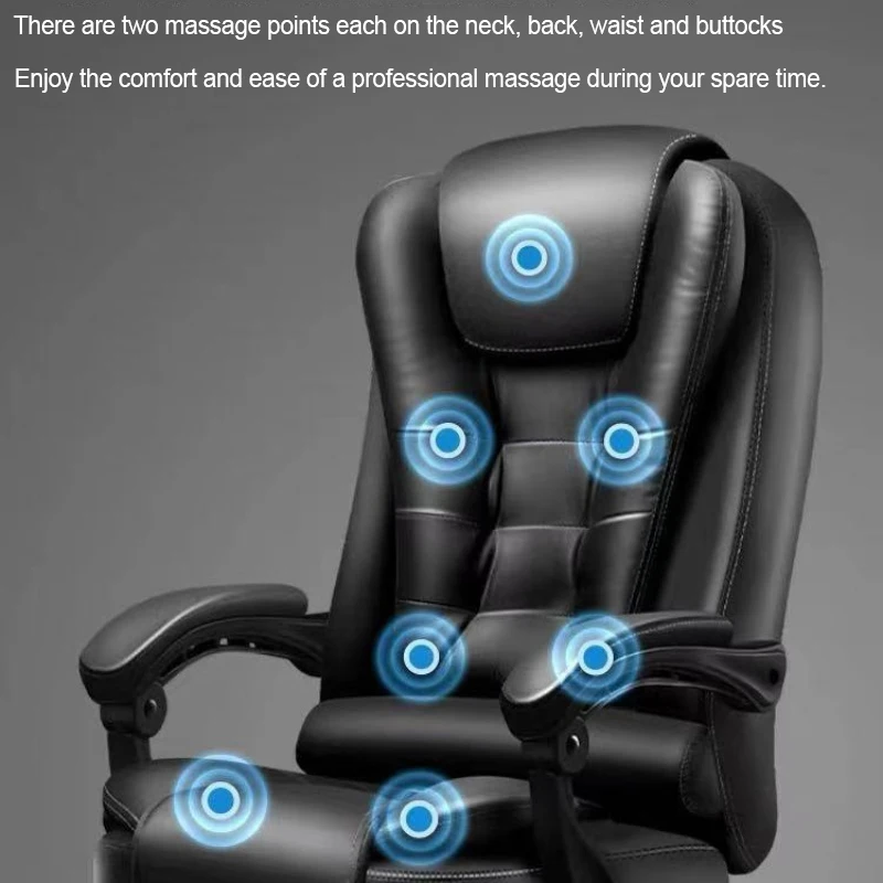 Computer Chairs Genuine Leather Office Chairs Lumbar Support Adjustable Fauteuil De Bureau Household and Office Supplies