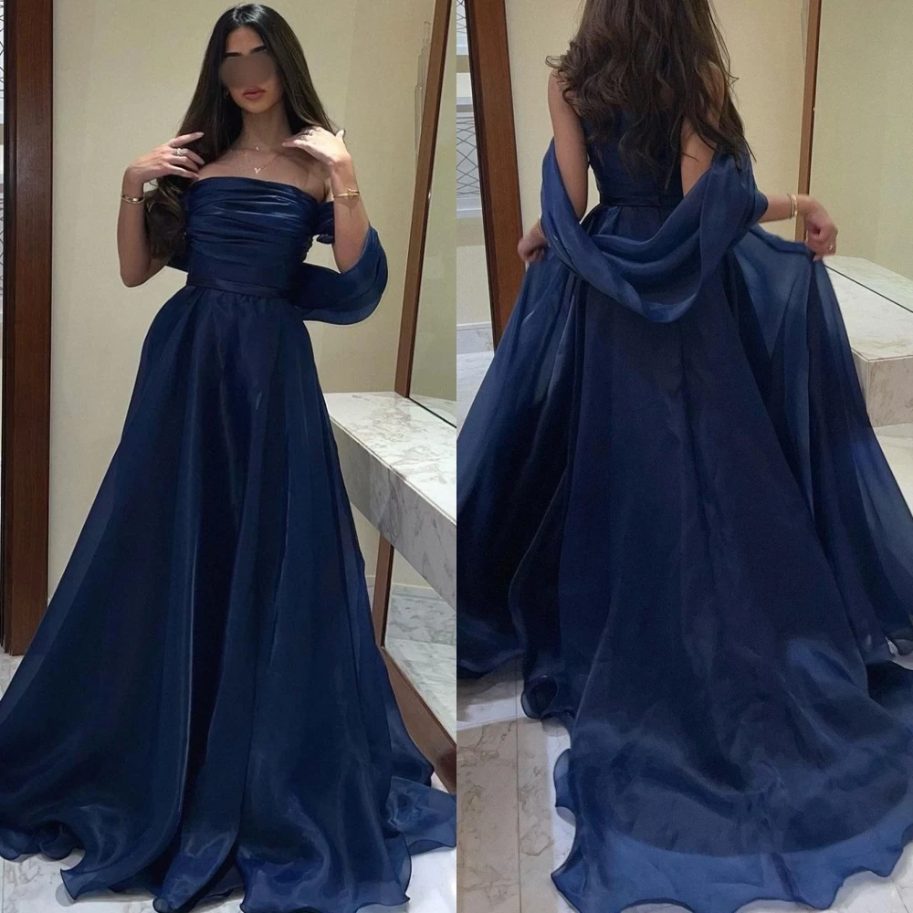 Personalizado net plissado ruched baile de formatura a linha fora do ombro vestido de ocasião sob medida vestidos longos