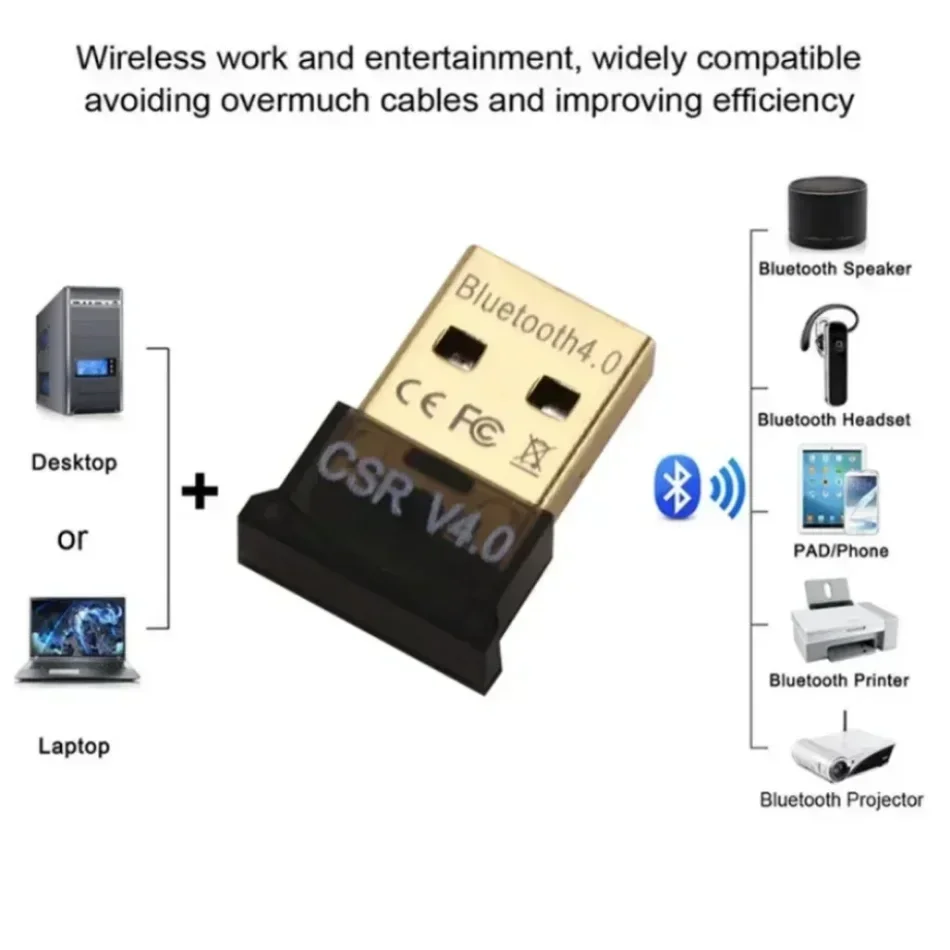 Adattatore USB Bluetooth 5.3 Trasmettitore Ricevitore Bluetooth V5.1 Audio Bluetooth Dongle Adattatore USB wireless per PC Computer portatile