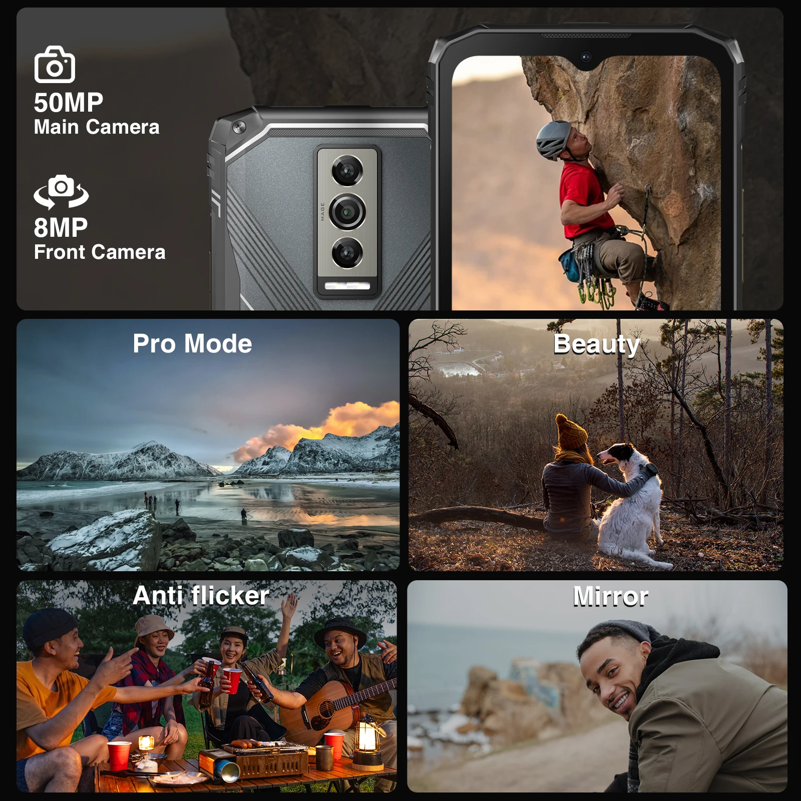 Robustes Mobiltelefon DOOGEE Blade 10 Pro(2024), Android 14 16 GB + 256 GB (2 TB), unzerbrechliches 6,56 Zoll HD + Display 5150 mAh