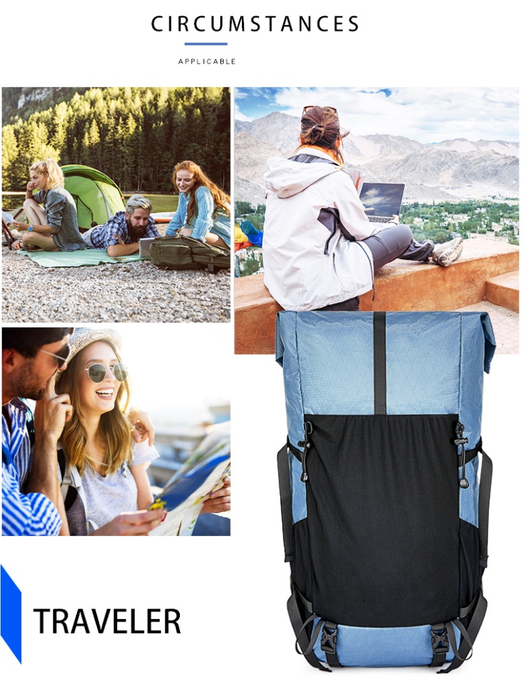 40l caminhadas ao ar livre acampamento mochila grande capacidade resistente à água portátil daypack multi-função saco escalada suprimentos de viagem