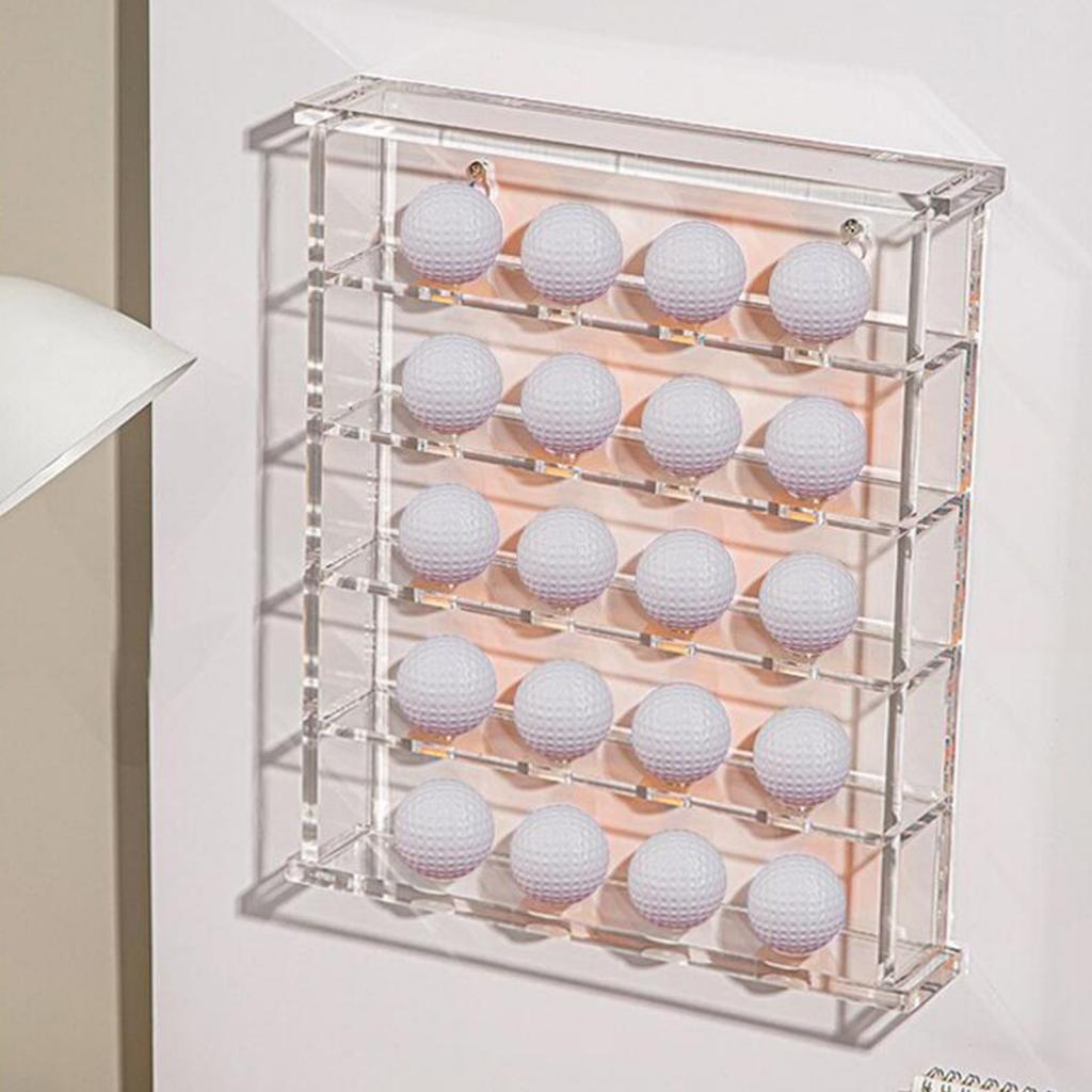 Golf Ball Storage Organizer - Sleek Wall Mount Display for Golf Enthusiasts
