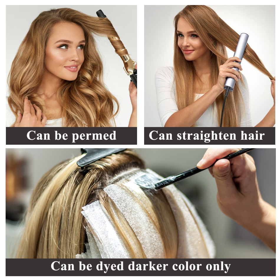 Isheeny Human Hair Weft บราซิล Remy Human Hair Bundles เย็บผมสานสีดําสีน้ําตาลสีบลอนด์ตรงผมธรรมชาติ