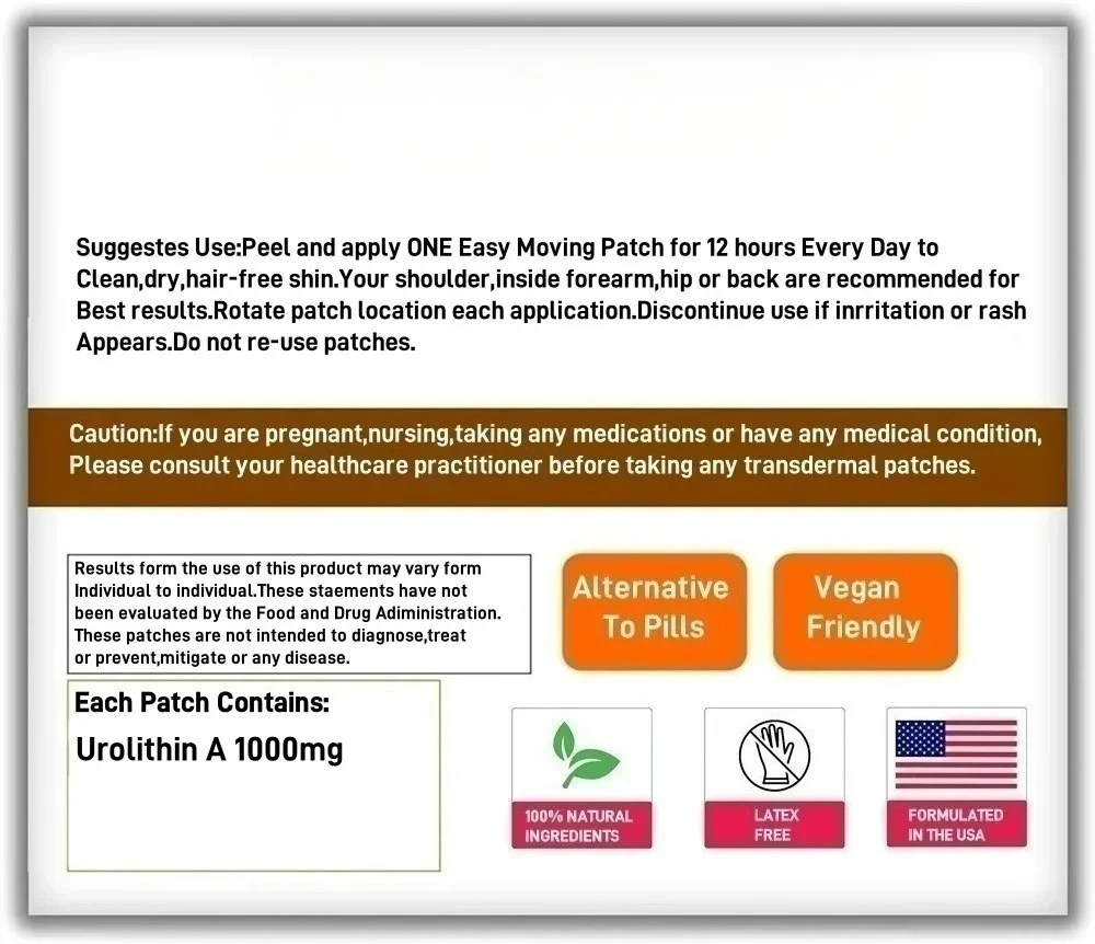 30 Patches Citicoline CDP CholineTransdermal Patches – Promotes Brain Health, Memory, & Focus