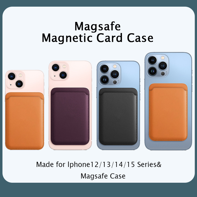 กระเป๋าสตางค์หนังสําหรับiPhone 15 Pro Max Magsafeกระเป๋าสตางค์หนังสําหรับiPhone 14 13 12 พร้อมMagSafeแม่เหล็ก