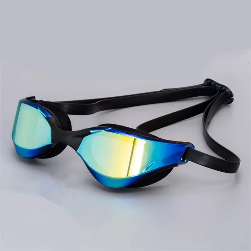 Gafas de natación profesionales antivaho HD, gafas de protección a prueba de fugas, gafas de natación de silicona ajustables para hombres y mujeres
