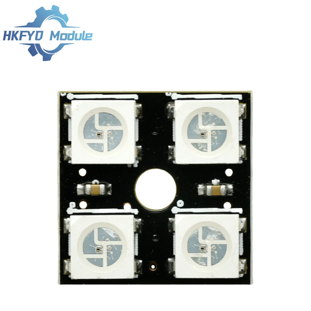 1-50PCS WS2812 4-Bit RGB LED Panel Module 4-Channel 5050 Full-Color Lamp Board for Arduino, DC 5V Smart Lighting