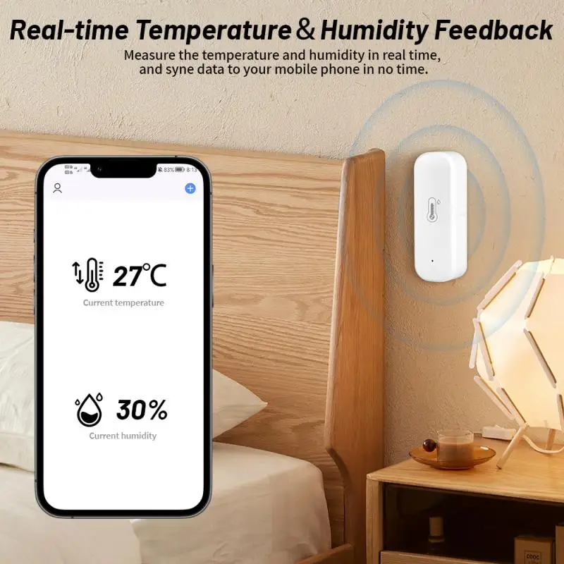 Tuya Smart WiFi Zigbee Temperature And Humidity Sensor Indoor Thermometer Hygrometer Monitoring Via Alexa Google Home Smart Life