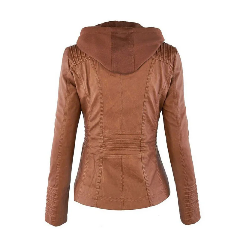 女性のためのゴシックスタイルの合成皮革の冬のジャケット,長袖の衣服,黒のアウターウェア,2022